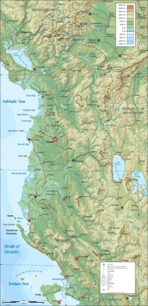 k-001-topographische-karte-albanien-Route
